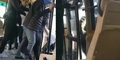 Minibüs şoförüne sinirlendi, terlikle saldırdı
