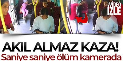Minibüsten düşen kadın hayatını kaybetti: O anlar kamerada