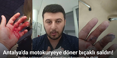 Motokuryeye döner bıçaklı saldırı