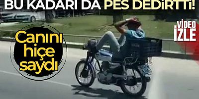 Motosikletle tehlikeli yolculuk!