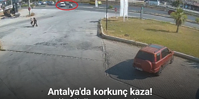 Motosiklettekileri metrelerce savuran kaza kamerada