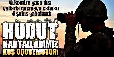 MSB: 'Ülkemize yasa dışı yollarla geçmeye çalışan 4 şahıs yakalandı'