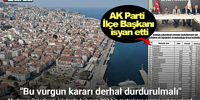 Mudanya Belediyesi 803 bin metrekare araziyi satıyor, AK Parti İlçe Başkanı isyan etti