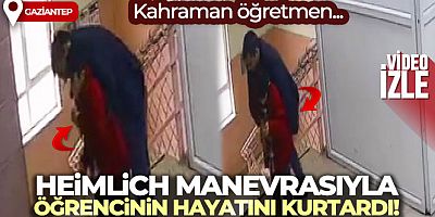 Müdür yardımcısının heimlich manevrası öğrencinin hayatını kurtardı