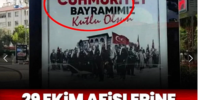 Muğla'da 29 Ekim afişlerine Cumhuriyet yazamadılar