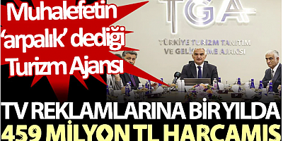 Muhalefetin “arpalık” dediği Turizm Ajansı, TV reklamlarına bir yılda 459 milyon TL harcamış
