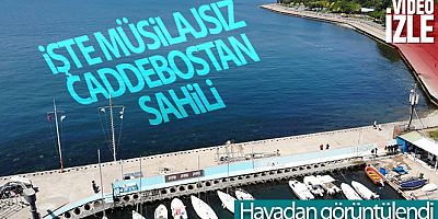 Müsilajsız Caddebostan Sahili havadan görüntülendi
