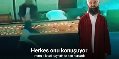 Namazını bozan imam 1 metre yüksekten düşen çocuğu havada yakaladı