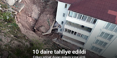 Nevşehir’de çöken istinat duvarı evlerin içine girdi: 10 ev tahliye edildi