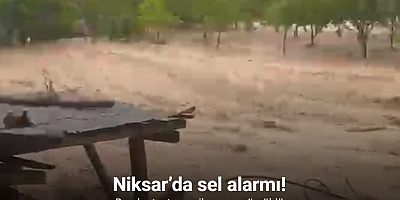 Niksar’da sel alarmı: Dereler taştı, araziler suya gömüldü