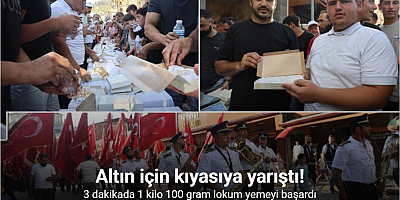 Ödülü alabilmek için 3 dakikada 1 kilo 100 gram lokum yemeyi başardı