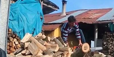 Odunu kestikten sonra gördüğü figür karşısında şaşkına döndü! Şimdi yakmaya kıyamıyor