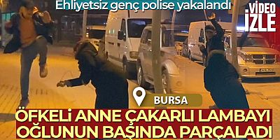 Öfkeli anne çakarlı lambayı oğlunun başında parçaladı