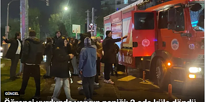 Öğrenci yurdunda yangın paniği: 2 oda küle döndü