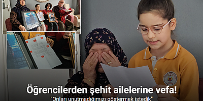 Öğrencilerden şehit ailelerine vefa: 
