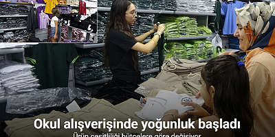 Okul alışverişinde yoğunluk başladı