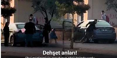 Okul müdürünü üç çocuğunun gözü önünde vurduğu anları kayda aldırdı