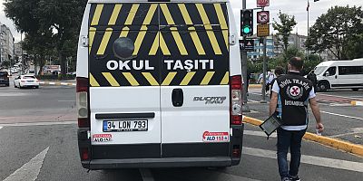 Okulların ilk gününde okul servisleri denetlendi