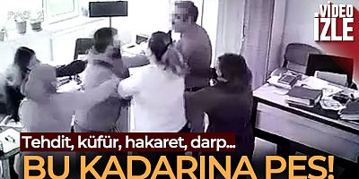 Önce kadın memura hakaret etti, sonra ayırmaya çalışan memura kafa attı