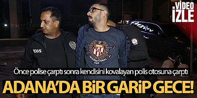 Önce polise çarptı sonra kendisini kovalayan polis otosuna çarptı, yaya olarak kaçarken yakalandı