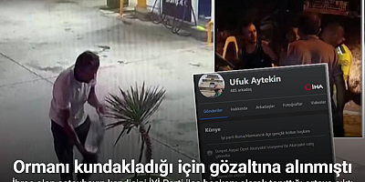 Ormanları kundakladığı için gözaltına alınan şahıs kendisini İYİ Parti ilçe başkanı olarak tanıttı
