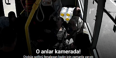 Otobüs şoförü fenalaşan kadın için zamanla yarıştı: O anlar kamerada