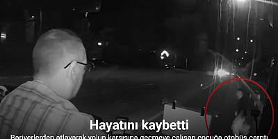 Otobüsün çarptığı 17 yaşındaki çocuğun ölüm anı kamerada