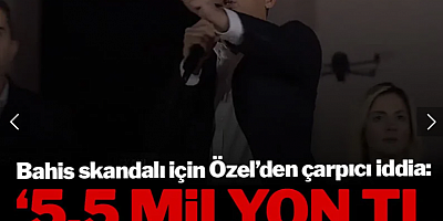 Özgür Özel'den müthiş iddia: 5.5 milyon TL kırmızı karta oynamış!