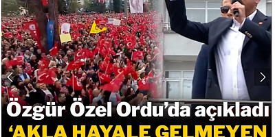 Özgür Özel Ordu'da açıkladı: 'Akla hayale gelmeyen yolsuzluk yapmışlar'
