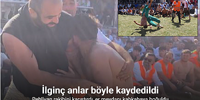 Pehlivan rakibini karıştırdı, er meydanı kahkahaya boğuldu