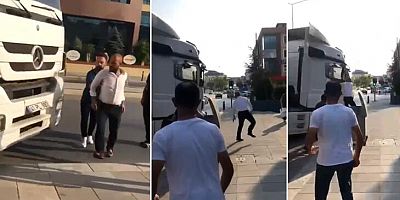 Pendik'te yol verme kavgası kamerada