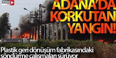 Plastik geri dönüşüm fabrikasından yangın