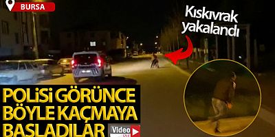 Polisi görünce böyle kaçtılar