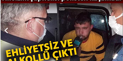 Polisten kaçan hırsızlık şüphelisi, ehliyetsiz ve alkollü çıktı