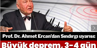 Prof. Dr. Ahmet Ercan’dan Sındırgı uyarısı: Büyük deprem 3-4 gün içinde olabilir, tetikte olun