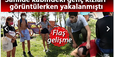 Sahilde kabindeki genç kızları görüntüleyen şüpheli tutuklandı