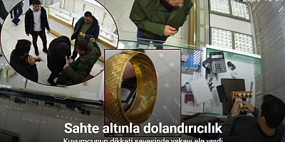 Sahte bilezikleri verip pazarlıkla fazla altın almak isterken yakalandı