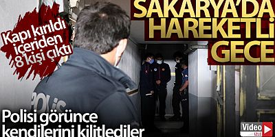Sakarya'da hareketli gece: Polisi görünce kendilerini tekel bayisine kilitlediler