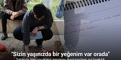 Saldırıda ölen çocukların mezarına duygulandıran not bırakıldı