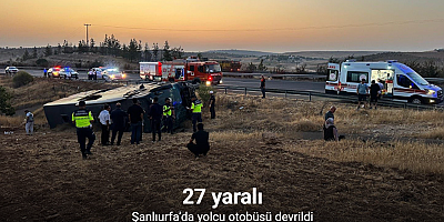 Şanlıurfa’da yolcu otobüsü devrildi: 27 yaralı