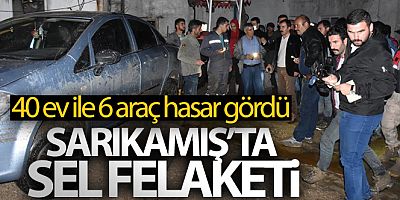 Sarıkamış'ta sel felaketi: 40 ev ile 6 araç hasar gördü