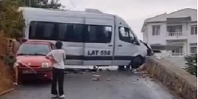 Sarıyer’de okul servisi duvara çarptı: 1 yaralı