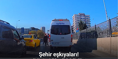 Şehir eşkıyaları yol kesip minibüs şoförünü dövdü