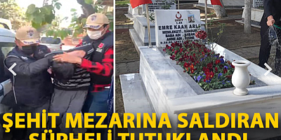 Şehit mezarına saldıran şüpheli tutuklandı 