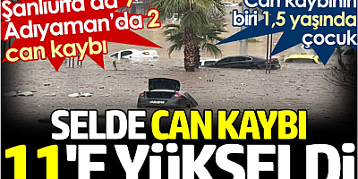 Selde can kaybı 11'e yükseldi. Şanlıurfa’da 9 Adıyaman’da 1 can kaybı