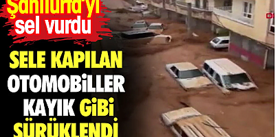 Sele kapılan otomobiller kayık gibi sürüklendi