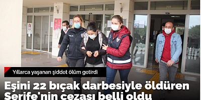 Şerife Demir'e 16 yıl 8 ay hapis cezası eşi Vedat demiri öldürmüştü