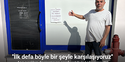 Sıcakların 45 dereceyi bulmasına dayanamayınca, iş yerine not asıp tatile çıktı