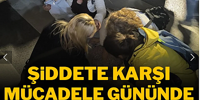 Şiddete karşı mücadele gününde polis şiddeti