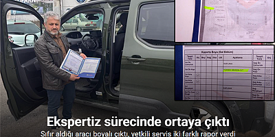 Sıfır aldığı aracı ekspertizde boyalı çıktı, yetkili servis iki farklı rapor verdi